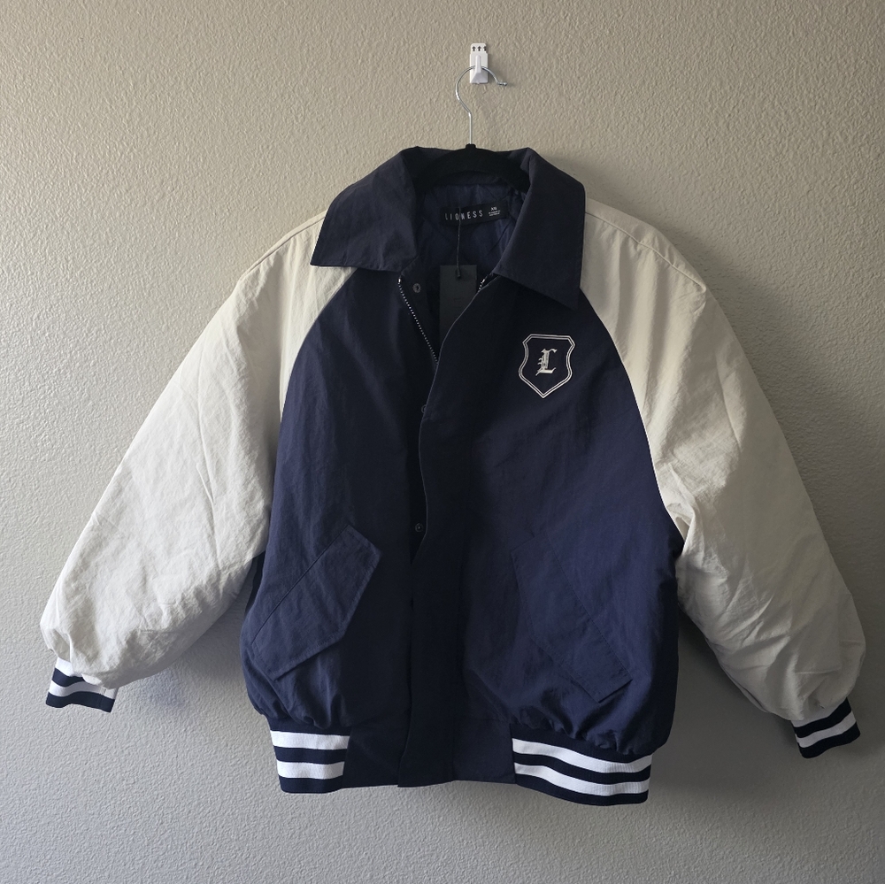 Navy and Cream Varsity Jacket